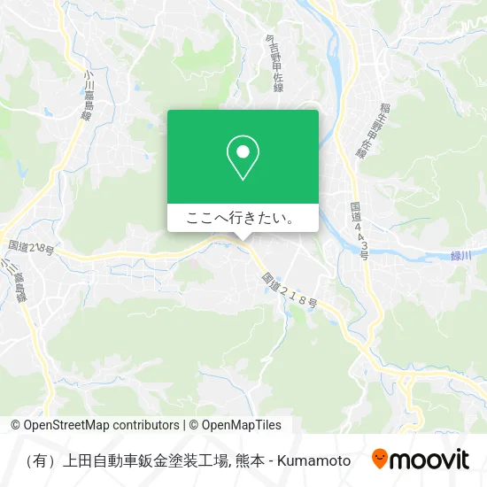 （有）上田自動車鈑金塗装工場地図