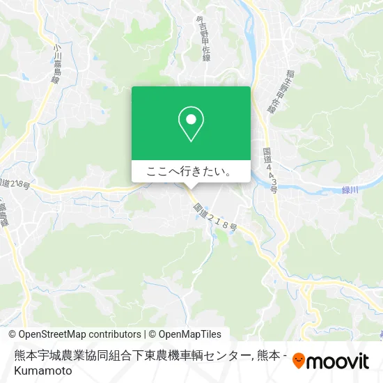 熊本宇城農業協同組合下東農機車輌センター地図