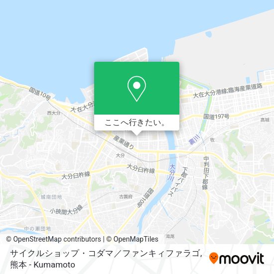 サイクルショップ・コダマ／ファンキィファラゴ地図