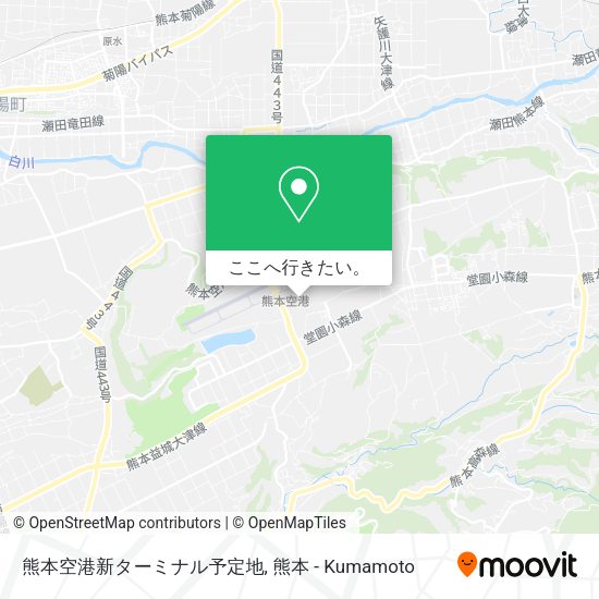 熊本空港新ターミナル予定地地図
