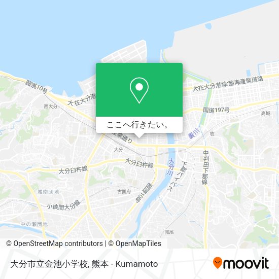 大分市立金池小学校地図