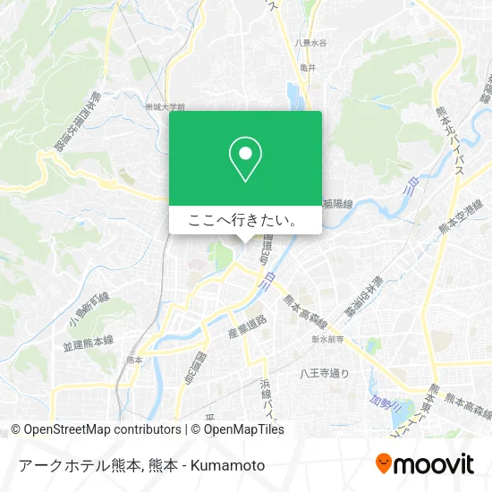アークホテル熊本地図