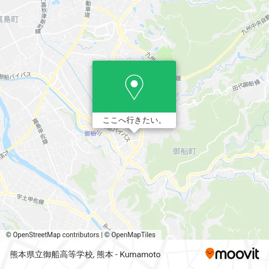 熊本県立御船高等学校地図