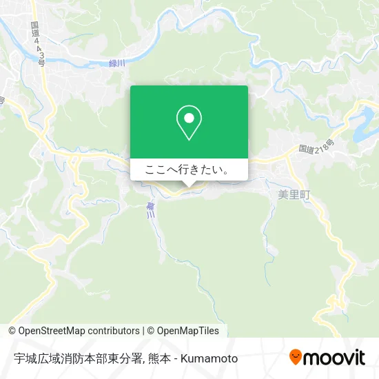 宇城広域消防本部東分署地図