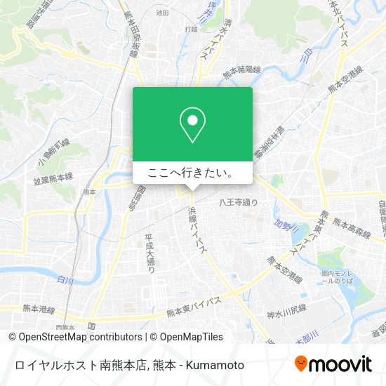 ロイヤルホスト南熊本店地図