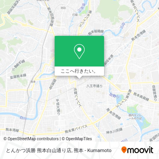 とんかつ浜勝 熊本白山通り店地図