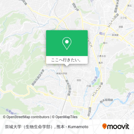 崇城大学（生物生命学部）地図