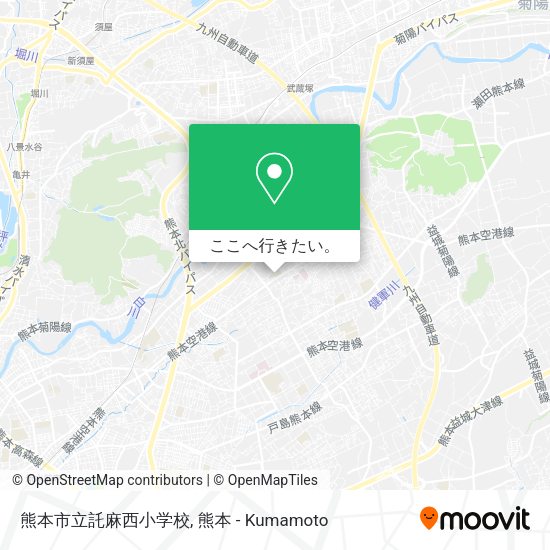 熊本市立託麻西小学校地図