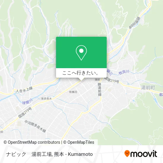 ナビック　湯前工場地図