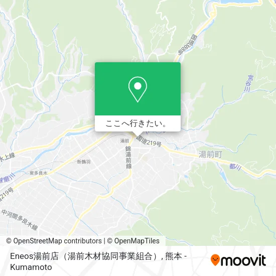 Eneos湯前店（湯前木材協同事業組合）地図