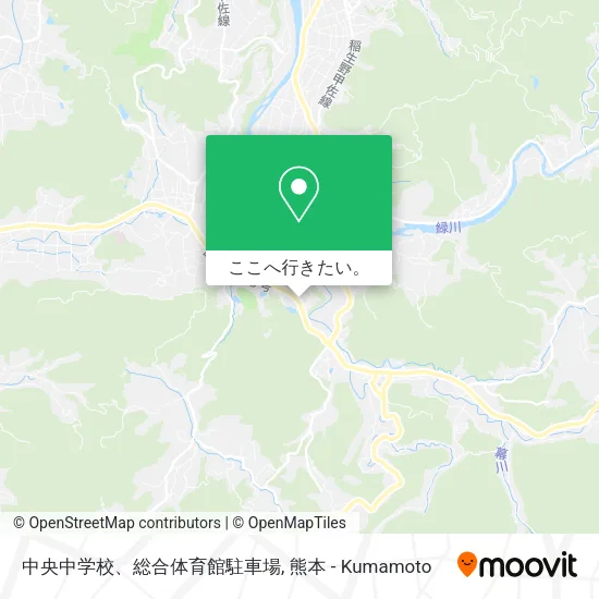 中央中学校、総合体育館駐車場地図
