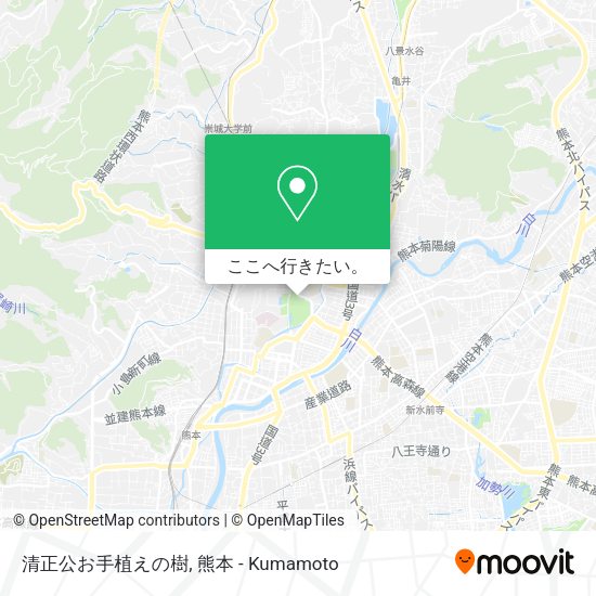 清正公お手植えの樹地図