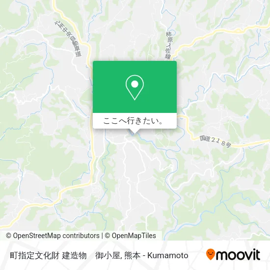 町指定文化財 建造物　御小屋地図
