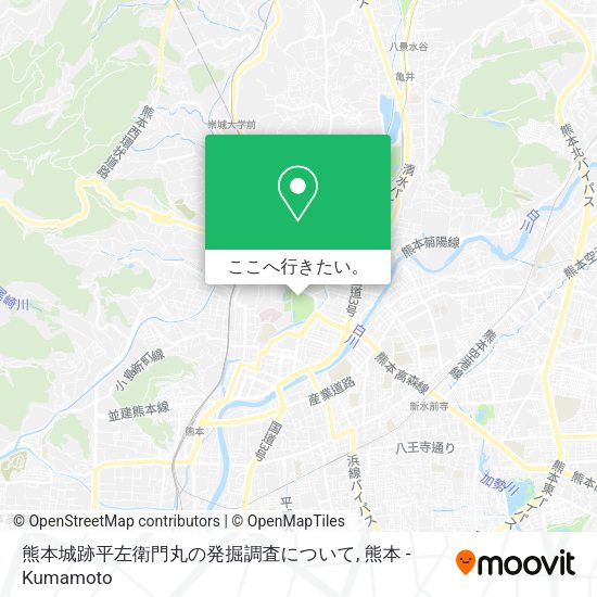 熊本城跡平左衛門丸の発掘調査について地図