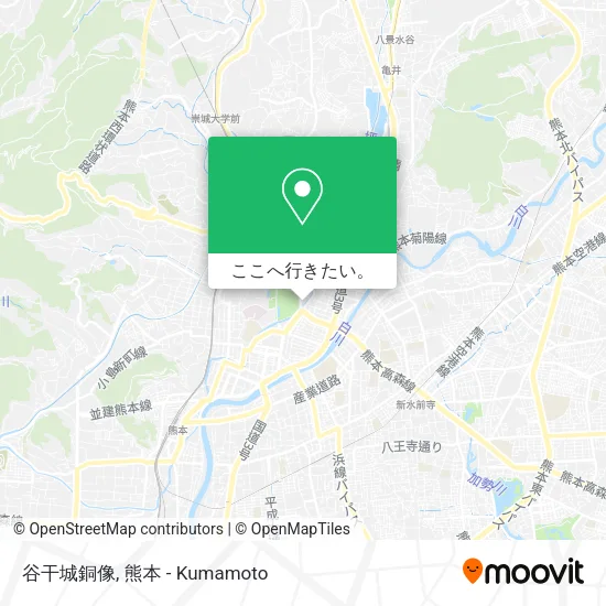 谷干城銅像地図