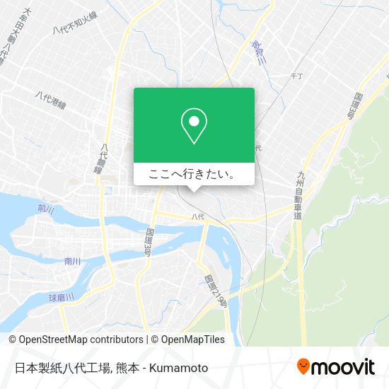 日本製紙八代工場地図