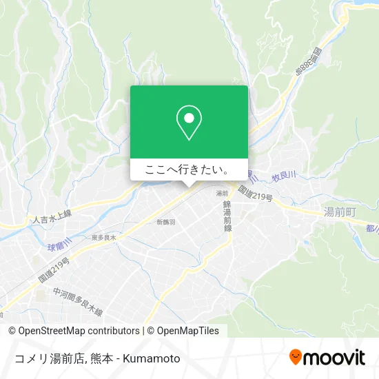コメリ湯前店地図