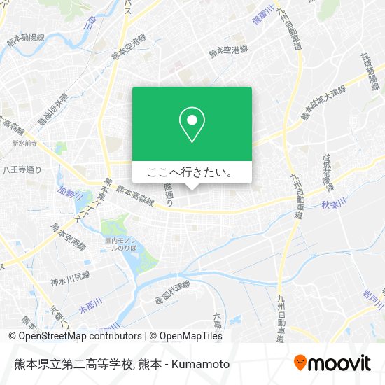 熊本県立第二高等学校地図
