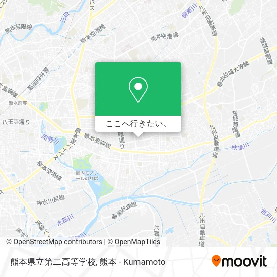 熊本県立第二高等学校地図