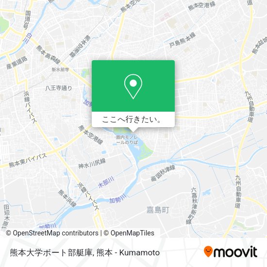 熊本大学ボート部艇庫地図