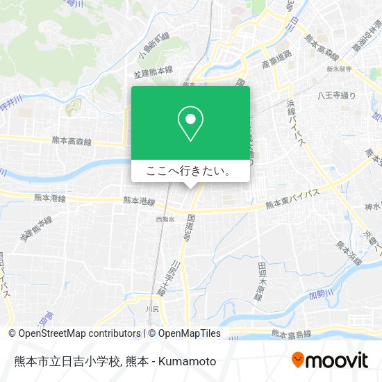 熊本市立日吉小学校地図