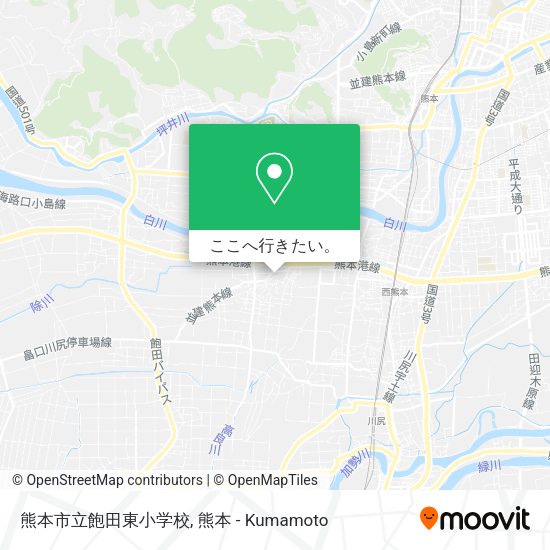 熊本市立飽田東小学校地図