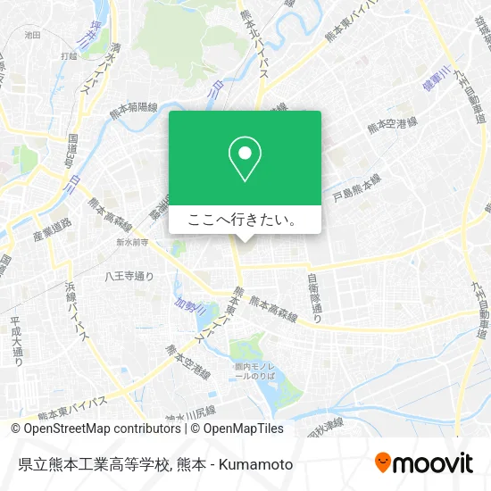 県立熊本工業高等学校地図