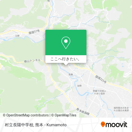 村立長陽中学校地図