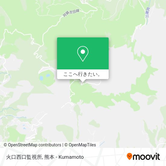 火口西口監視所地図