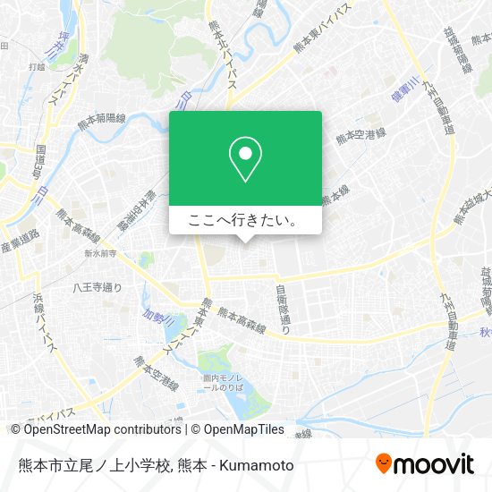 熊本市立尾ノ上小学校地図