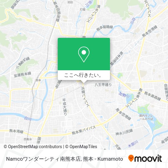Namcoワンダーシティ南熊本店地図