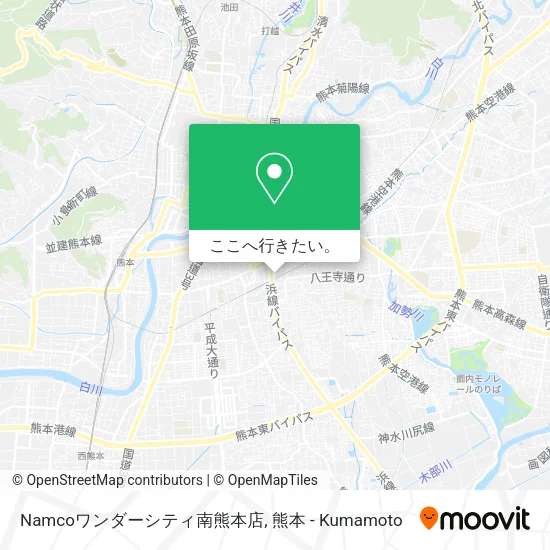 Namcoワンダーシティ南熊本店地図