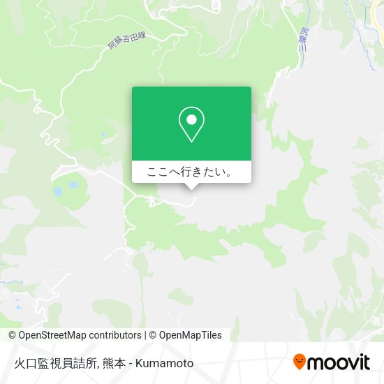 火口監視員詰所地図