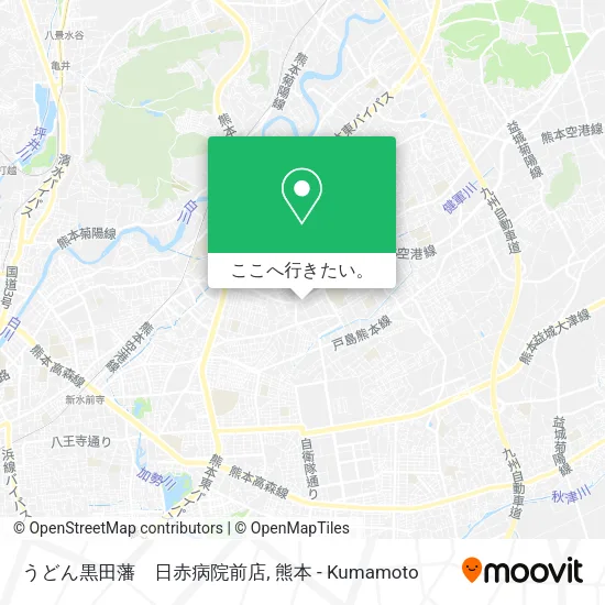 うどん黒田藩　日赤病院前店地図