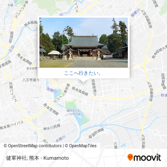 健軍神社地図