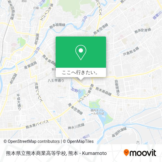 熊本県立熊本商業高等学校地図