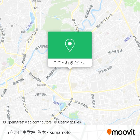 市立帯山中学校地図