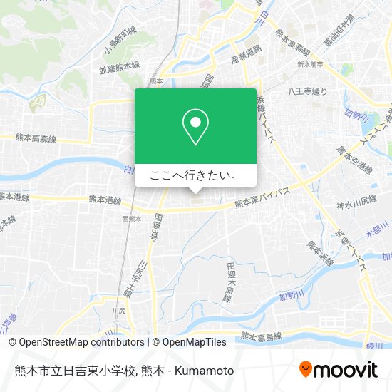 熊本市立日吉東小学校地図