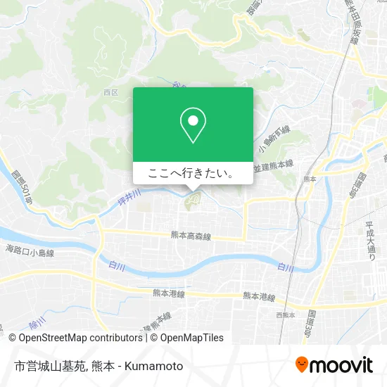 市営城山墓苑地図