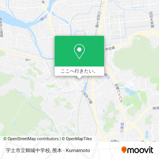 宇土市立鶴城中学校地図
