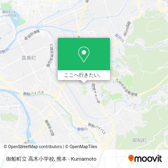 御船町立 高木小学校地図