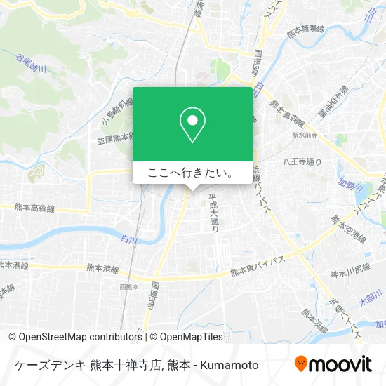 ケーズデンキ 熊本十禅寺店地図