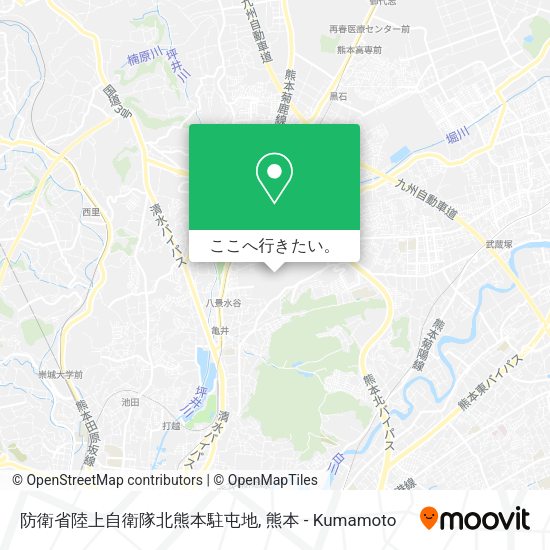 防衛省陸上自衛隊北熊本駐屯地地図
