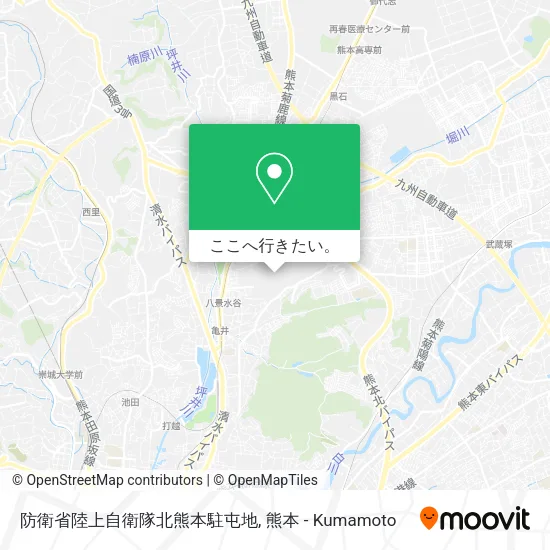 防衛省陸上自衛隊北熊本駐屯地地図