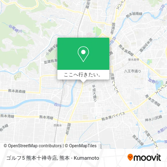ゴルフ5 熊本十禅寺店地図