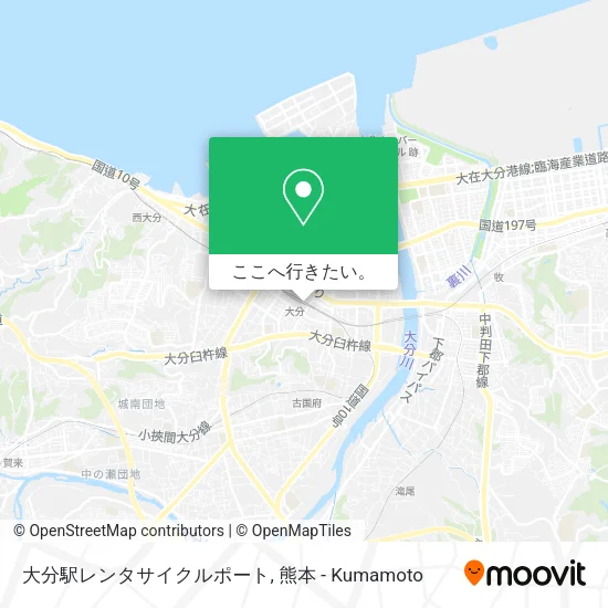 大分駅レンタサイクルポート地図