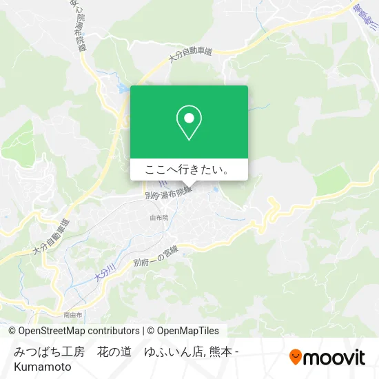 みつばち工房　花の道　ゆふいん店地図