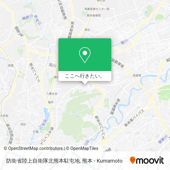 防衛省陸上自衛隊北熊本駐屯地地図