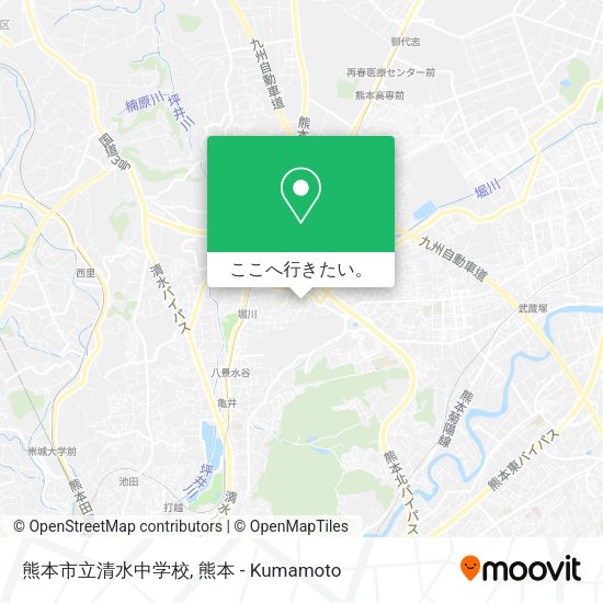 熊本市立清水中学校地図