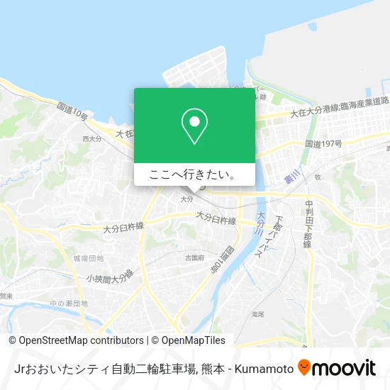 Jrおおいたシティ自動二輪駐車場地図